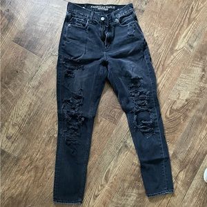 Black high rise American eagle jeans size 00 regular